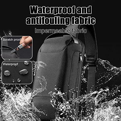 Carrying Case for Steam Deck Console & Accessories, Shockproof Hard Shell Protective Crossbody Shoulder Chest Backpack with Protective Shoulder Bag Pouch with Pockets Fit Console, Original AC Charger Adapter, Lightweight Everyday Carry Bag for Travel, Hom
