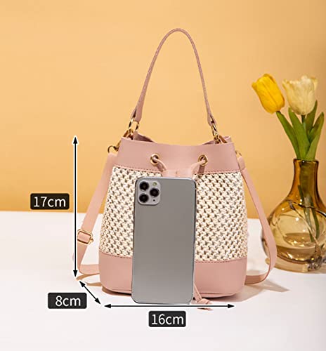 Straw Bag for women Summer Beach Bag Woven Hobo Handbag Work Tote Bag Vacation Bucket Bag Crossbody Purse