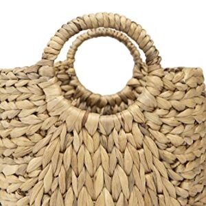 Bloomingville Handwoven Beige Seagrass Round Handles (Set of 2 Sizes) Basket, Natural