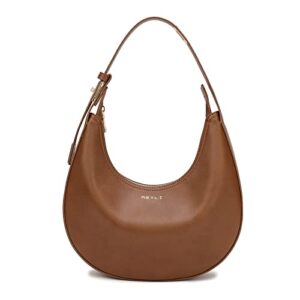 keyli shoulder handbags for women waterproof leather small clutch purse trendy zipper top handle bags mini purses cute tote messenger bags with adjustable strap camel
