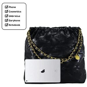 Crossbody Bag for Women Soft PU Leather Handbag Womens Hobo Shoulder bag with Wallet Diamond Plaid (Black)