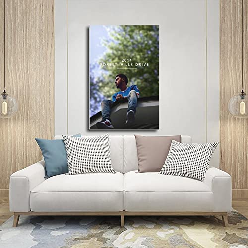 DIANSHANG Cole Posters - 2014 Forest Hills Drive Album Cover Canvas Poster Cool Wall Decor Art Print Posters for Room Aesthetic Unframe:16x24inch(40x60cm)