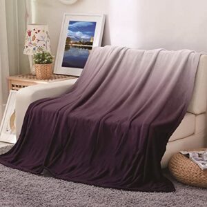 musihy ultra soft blankets, throw blankets for adults gradient purple soft blanket throw gradient purple throw blanket full 51″x59″