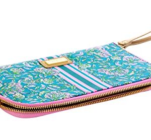 Lilly Pulitzer Travel Wallet Passport Holder, Vegan Leather Wristlet Wallet for Women, Travel Document Organizer, Chick Magnet