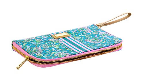 Lilly Pulitzer Travel Wallet Passport Holder, Vegan Leather Wristlet Wallet for Women, Travel Document Organizer, Chick Magnet