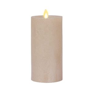 luminara realistic artificial flame frosted champagne metallic glitter candle (3 x 6.5-inch) moving flame led battery operated lights – unscented – remote sold separately