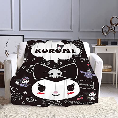 BEINME Kwaii Blanket Cartoon Throw Blanket for Girls Women Christmas Birthday Gifts Bedroom Sofa Decor 60 "x50