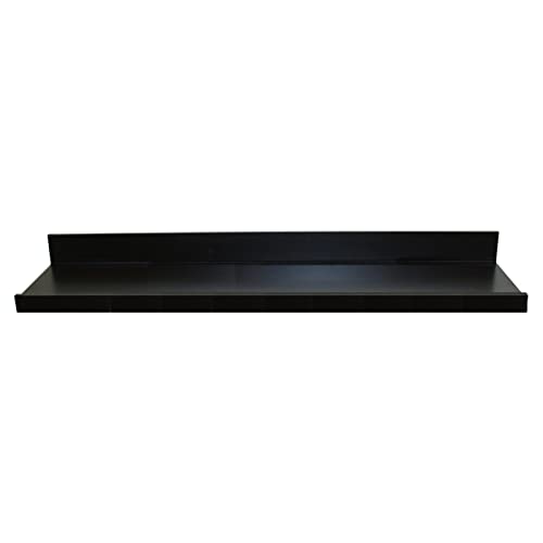 PARREN Shelves Rectangle Wood Wall Mounted Long Floating Picture Ledge Shelf, One, 72Wx4.5Dx3.5H, Black