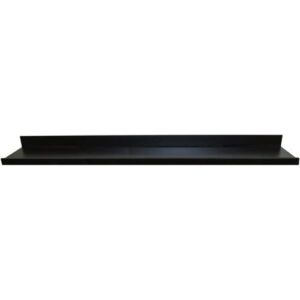 PARREN Shelves Rectangle Wood Wall Mounted Long Floating Picture Ledge Shelf, One, 72Wx4.5Dx3.5H, Black