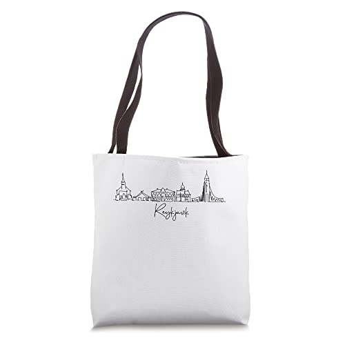 city skyline travel souvenir tourist Reykjavik Iceland Tote Bag