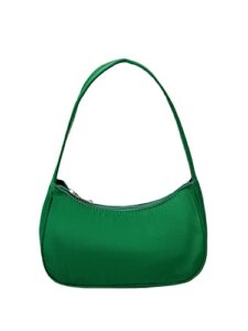 gorglitter women’s solid shoulder bags minimalist bag mini clutch tote handbags green one size