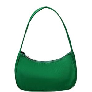 GORGLITTER Women's Solid Shoulder Bags Minimalist Bag Mini Clutch Tote Handbags Green One Size