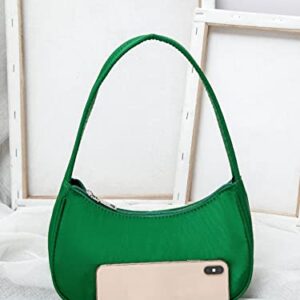 GORGLITTER Women's Solid Shoulder Bags Minimalist Bag Mini Clutch Tote Handbags Green One Size