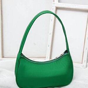 GORGLITTER Women's Solid Shoulder Bags Minimalist Bag Mini Clutch Tote Handbags Green One Size