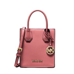 Michael Kors Mercer Extra-Small Pebbled Leather Crossbody Bag (Tea Rose)