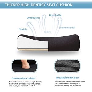 SMUG Office Reclining High Back Desk, Ergonomic Home Mesh, Tilt and Lock,Computer Swivel Task Chair with Lumbar Support Pillow,Adjustable Headrest,Retractable Footrest and Padded Armrests, Black