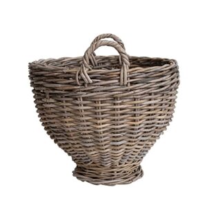 Creative Co-Op Woven Rattan Storage, Natural Basket