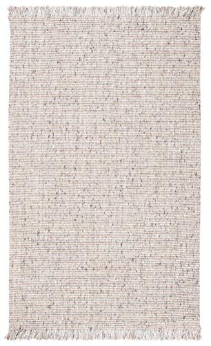 Safavieh Natural Fiber Collection 2' x 3' Silver/Natural NF826G Handmade Woven Fringe Jute Accent Rug