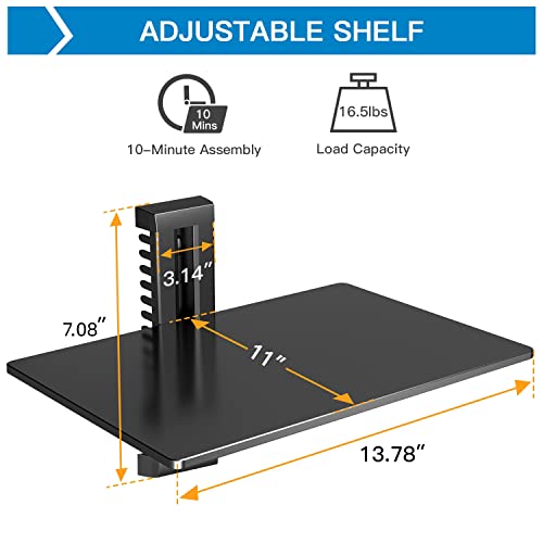 PERLESMITH Floating Wall Mounted 3 Shelves & 2 Shelves & 1 Shelf