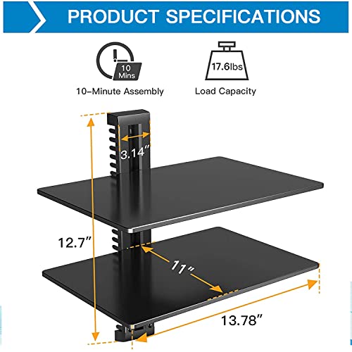 PERLESMITH Floating Wall Mounted 3 Shelves & 2 Shelves & 1 Shelf