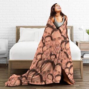 Funny Blanket Super Soft and Thick Four Seasons Anti-Pilling Flannel Throw Blanket Suitable for Sofa Car Bed Camping Adult Kids Keep Warm，50"X40"