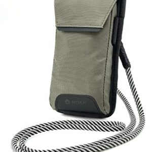 MO6N CrossBody cell phone purse with 7mm paracord lanyard - Compartments Fits up mobile, cards, and cash - Water resistance nylon with magnetic closure