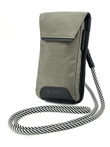 MO6N CrossBody cell phone purse with 7mm paracord lanyard - Compartments Fits up mobile, cards, and cash - Water resistance nylon with magnetic closure