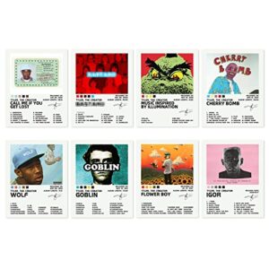 tyler the creator poster – new signature album 8 piece 8*10 inch printed canvas poster album cover frameless poster art album cover poster decor living room dorm poster decor room aesthetic music poster…