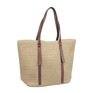 women straw woven tote large beach handmade weaving shoulder bag travel beach totes bag summer handbag