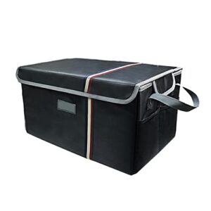 hxr car boot bags 2 pcs foldable car trunk organizer car tailgate storage box waterproof and wear-resistant car boot bags (color : black)