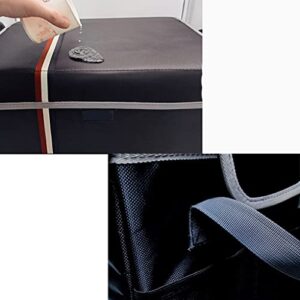 HXR Car Boot Bags 2 Pcs Foldable Car Trunk Organizer Car Tailgate Storage Box Waterproof and Wear-Resistant Car Boot Bags (Color : Black)