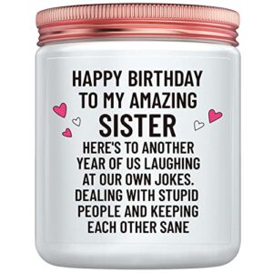 birthday gifts for sister from sister funny birthday gifts for women my soul sister sister-in-law 21th 29th 30th 40th 50th 60th year birthday lavender candle