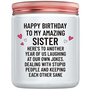 Birthday Gifts for Sister from Sister Funny Birthday Gifts for Women My Soul Sister Sister-in-Law 21th 29th 30th 40th 50th 60th Year Birthday Lavender Candle