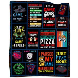 riediovs gaming gifts for men boys boyfriend-gamer gifts for teen boys-gaming blanket 60″ x 50″ ideas gamer gifts for game lovers men boys -1