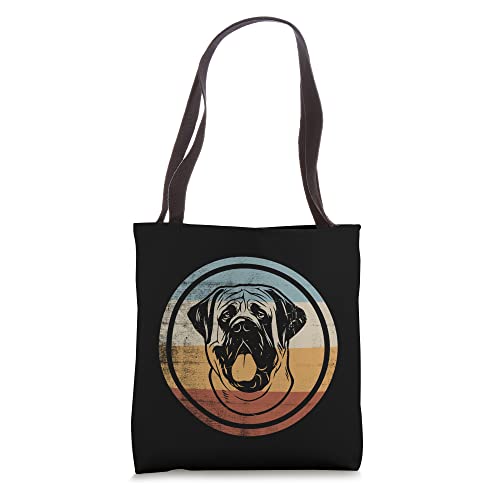 Retro Vintage Dog Design English Mastiff Tote Bag