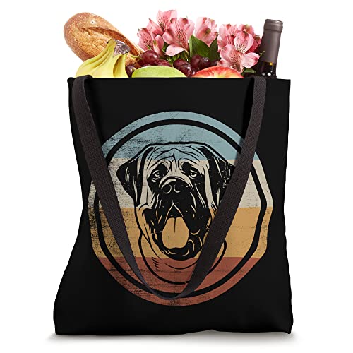 Retro Vintage Dog Design English Mastiff Tote Bag