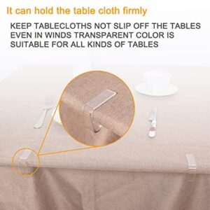 Transparent Clear Tablecloth Clips, Plastic Table Cloth Clips，Windproof Table Cover Holder Clamps，Table Cloth Holder for Christmas Home Wedding Party Indoor Outdoor Camping Picnic (24, Large)