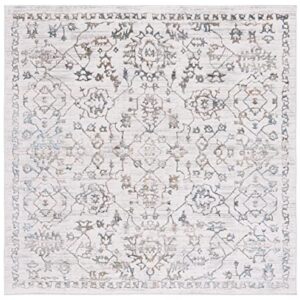 SAFAVIEH Bel Air Collection 6'7" Square Beige/Grey BLA234B Oriental Shabby Chic Area Rug