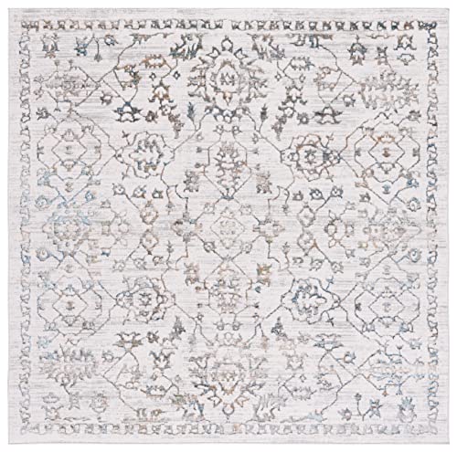 SAFAVIEH Bel Air Collection 6'7" Square Beige/Grey BLA234B Oriental Shabby Chic Area Rug