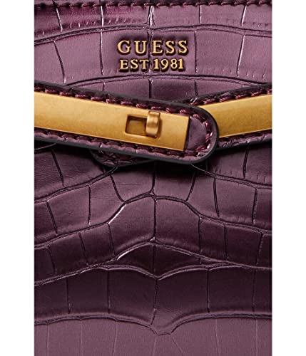 GUESS Enisa Mini Satchel Plum One Size