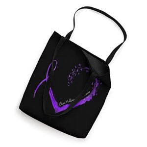 Stylish Ribbon Heart Chiari Malformation Awareness Tote Bag