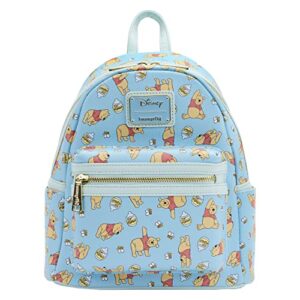 loungefly disney winnie the pooh all over print womens double strap shoulder bag purse