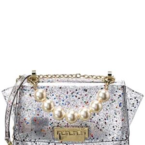 ZAC Zac Posen Eartha Small Chain Shoulder - Clear Glitter Rainbow Multi- Clear One Size