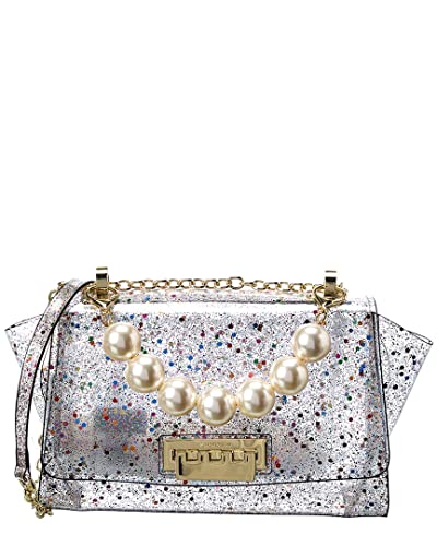 ZAC Zac Posen Eartha Small Chain Shoulder - Clear Glitter Rainbow Multi- Clear One Size