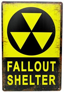 fallout shelter man cave decor accessories game room mancave decorations fallout merchandise metal sign 8×12″ inches