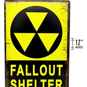 Fallout Shelter Man Cave Decor Accessories Game Room Mancave Decorations Fallout Merchandise Metal Sign 8x12" Inches