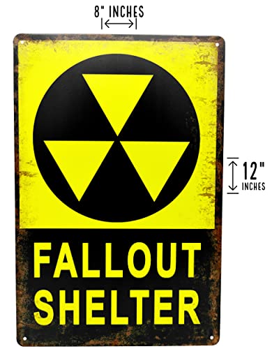 Fallout Shelter Man Cave Decor Accessories Game Room Mancave Decorations Fallout Merchandise Metal Sign 8x12" Inches