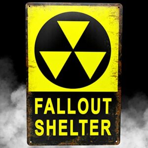 Fallout Shelter Man Cave Decor Accessories Game Room Mancave Decorations Fallout Merchandise Metal Sign 8x12" Inches