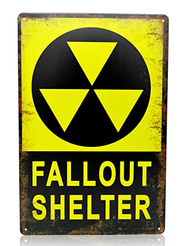 Fallout Shelter Man Cave Decor Accessories Game Room Mancave Decorations Fallout Merchandise Metal Sign 8x12" Inches