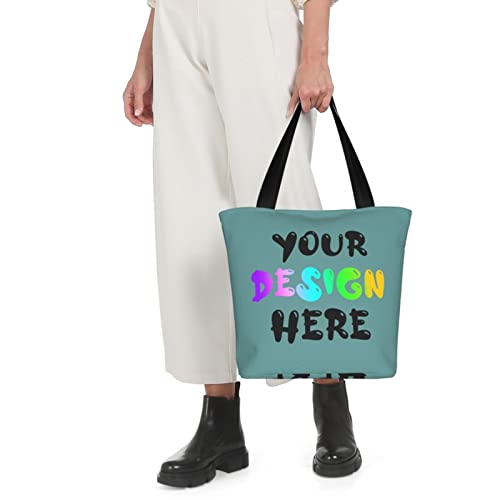 Custom Tote Bag Add Your Photo Image Personalized Shoulder Bags Custom Handbag For Women Teacher For Travel Shopping Personalized Gifts